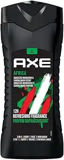 Axe Men's Africa Mandarin and Sandalwood Scent 3 In 1 Body, Face and Hair Wash 400 ml
