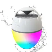 Floating Rechargeable Bluetooth Pool Speaker, IP68 Waterproof, Colorful Lights