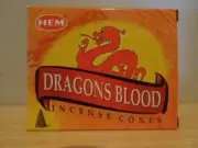 Dragons Blood Incense Cones 1 Box of 10 HEM Free Post AU