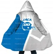 Personalized Hooded Cloak Coat, Custom Name Detroit Football Team Cloak Coats