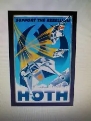 STAR WARS HOTH SUPPORT THE REBELLION 13x19 FRAMED POSTER R2D2 C3PO GIFT X WING!!