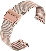 [Lahviuu] Metal Watch Straps, Smart Watch Men, Stainless Steel Bracelets, Quick Release Watch Strap for Men and Women, Smartwatch and Traditional Watch, Double Buckle