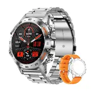Smart Fitness Watch Sports Fitness Tracker Watch -Steel Silver