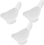 Hohopeti 3pcs Ceramic Gravy Boats with Ergonomic Handle Sauce Pitchers for Dressings Milk Elegant Kitchen Dispensers for Gravy and Sauces
