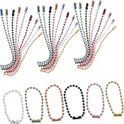 [COHEALI] 100pcs Ball Bead Keychain Christmas Decorations Hanging Tags Fashion Metal Chains for Indoor Decor