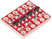 SparkFun Logic Level Converter - Bi-Directional Step Down 5V Signals to 3.3V and Steps up 3.3V to 5V Board Dimensions: 0.63 x 0.52 (16.05 x 13.33mm)