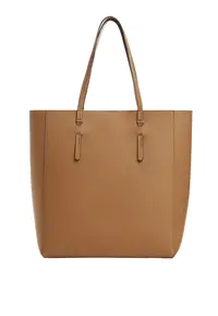 在飛比找ZALORA購物網優惠-Leather-Effect Shopper Bag