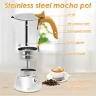 Induction Moka Pot 200ML Stainless Steel Stovetop Coffee Makers Portable SelwK