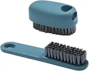 HAWILLOSCH Scrub Brush Sole and Sneaker Cleaner 2pcs Soft Bristle Laundry and Shoe Scrubbing Brush Set Multi Functional Cleaning Brush for Clothes and Footwear for Home Use Color