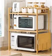 Microwave Stand Microwave Shelf Microwave Storage Shelf Countertop with Hooks Countertop Microwave Stand Microwave Oven Rack Spice Jar Dish Rack Microwave Rack (Color : B)