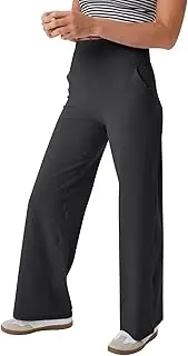 [Generic] Yoga Pants for Women Workout Bootcut Yoga Pants Dress Pants Tummy Control Stretchy Wide Leg Pants