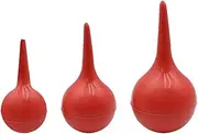 ieron Ear Syringe Bulb Durable Rubber Ear Washing Sucker Bulb Syringe Aspirator, Gentle Ear Cleaning with Ear Shower, Rubber Suction Squeeze Bulb 30ml 60ml 90ml (Red)