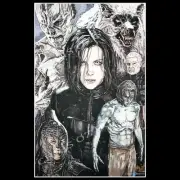 Underworld Evolution Horror Movie 11x17 Art Print Signed Artist Chris Oz Fulton