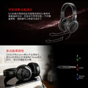 MSI 微星 IMMERSE GH30 V2 電競耳麥 電競耳機 可折疊 有線 麥克風 耳罩式 遊戲耳機 MSI10