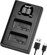 DSTE EN-EL25 Battery USB Dual Quick Charger Compatible for Nikon Z Series Z50 Z 50 Camera
