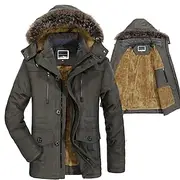 Men's Winter Coat Winter Jacket Classic Style Camping Hiking Warm Zipper Pocket Black khaki Army Green Dark Blue Puffer Jacket