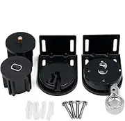Universal Replacement Mounting Brackets of Exterior Sun Shades Roller up Blinds,Indoor/Outdoor (Black Cordless Bracket+38mm Clutch Plug)