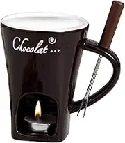 Chocolate Fondue Mug Melting Cup, Ceramic Melting Cup Hot Pot Fondue Mug, Butter Warmer Heating Tea Light Melting Pot for Candy & Caramel