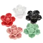 Stylish Flower Ceramic Door Pulls Handles Cabinet Drawer Wardrobe Knobs Hardware