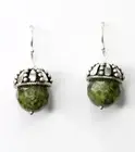 Peridot Green 10mm Faceted Ball Natural Gemstone 925 Sterling Silver Earrings