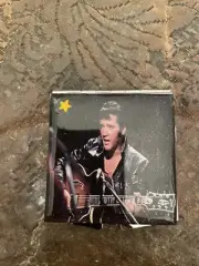 Retro Rock N Roll Elvis Presley Square Silver Mirror Compact