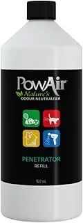 PowAir Penetrator Odour Neutraliser Spray – Dual Action Enzymatic Formula - Eliminate Odours Including Cat Urine, Dog Urine, Vomit, Sweat and Faeces – 922ml