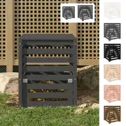 Composter Garden Compost Bin with Lid Recycling Bin Solid Wood Pine vidaXL