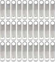 ZCYSRLQIN 30 Pcs Flat Bottle Opener 7 Inch Stainless Steel Beer bottle Openers Heavy Duty Bar Blade Solid Bottle Cap Opener Funny Bartender Bottle Opener for Kitchen Restaurant Party Supplies,Silver