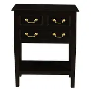 Tasmania 3 Drawer Sofa Table - Chocolate