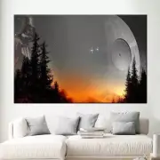 Star Wars, Modern Sunset Forest Death Unframed Canvas Print Australian Wall Art