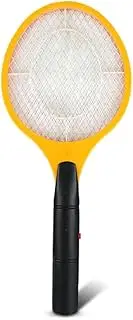 Vivva Bug Zapper Electric Fly Swatter Zap Mosquito, Indoor Outdoor Zapping Racket for Pest - Safe to Touch with 3-Layer Safety Mesh (Yellow)