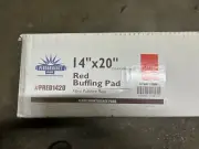 15x 14" x 20" Performance Plus Red Buff Pads Medium To Heavy Cleaning Roja Rojo