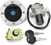 Ignition Switch for Suzuki GS500 for GSF250 for Bandit 250 for GSF400 for Bandit GSX400 Gas Cap Ignition Switch Seat Lock with Key Kit Motorcycle Ignition Switch Lock