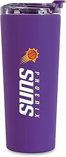 Rico Industries NBA Basketball Phoenix Suns Purple 24oz Stainless Steel Tumbler with Lid and Dual Functioning Lid