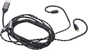 Plyisty Earphone Cable Replacement for Sennheiser IE300 IE600 IE900, W10 W20 W30, SE215 SE315, MMCX to Type C, Built in Microphone, OFC Wire Core, 47.24in Long