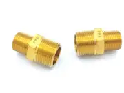 *LOT OF 2* BP123-12-8 3/4" x 1/2" Brass Reducing Nipple D.O.T. Air Brake Fitting