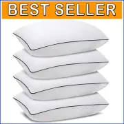 Luxury Standard Size Bed Pillows - Pack of 4 for Ultimate Sleep Comfort