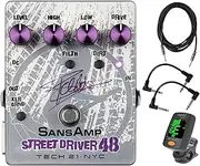Tech 21 BSDR-DLX SansAmp Bass Driver Deluxe Bundle with Dunlop Pick Pack and MXR Patch Cables