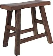 HAWILLOSCH Rustic Wooden Step Stool for Lightweight Portable Solid Wood Stool for Bed Bathroom Living Room Kitchen Use Versatile for Boys Long