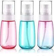 Cosywell Travel Spray Bottle TSA Approved 2oz 60ml 3 Pack Leak Proof Fine Mist Empty Plastic Refillable Spray Bottle for Perfume Essential Oils Toners Rose Water Cosmetics (3color)