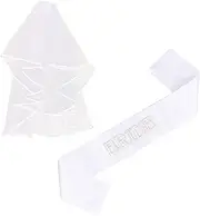 [Tinoaly] Bride Sash and Veil, Satin Cloth Sash with Flowy Bridal Veil Bachelorette Gifts Party Accessories for Wedding Engagement Bachelorette Party