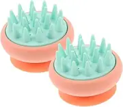 Ipetboom 2pcs Silicone Scalp Massager Brush Hair Massage Head Scrubber for Hair Cleaning