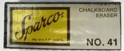 Sparco No. 41 Chalkboard Eraser Gray NEW Vintage Holy Grail !! Hard to Find !!