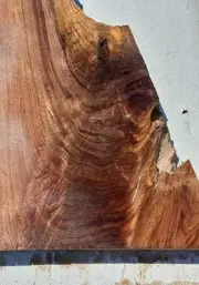 R6 Black Walnut Live Edge Slab 24x26x2 8%mc Cutting Boards Side Table