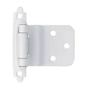 (12 Pack) Pair 3/8" Inset /Offset Bright White Self Closing Hinges
