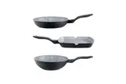 Baccarat STONEX2 Ceramic Non Stick Cast Aluminium Grill, Fry & Wok Tri Pack 28cm