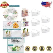 Transparent Lazy Susan Bins Set - 1/8 Wedge for Smart Kitchen Organization