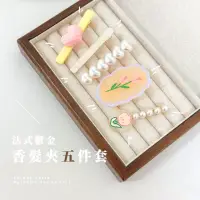 在飛比找momo購物網優惠-【梨花帶語】法式鬱金香髮夾五件套(可愛 學生 少女風 碎髮夾