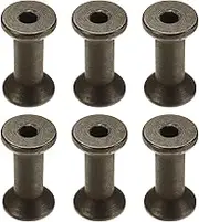 uxcell 6pcs Wooden Bobbins, 0.87" x 1.57"(WxH) Unfinished Wooden Spools Wire Weaving Bobbins Empty Thread Spools for Crafts DIY Art Embroidery Sewing Thread Twine, Brown
