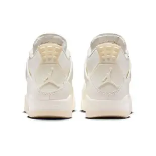 【NIKE 耐吉】AIR JORDAN 4 SAIL METALLIC GOLD 米白 女款 男生 喬丹 四代 白金(AQ9129-170)